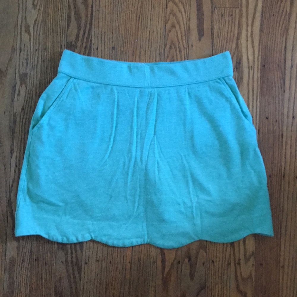 Talbots SP teal skort with scalloped edge UPF 50
